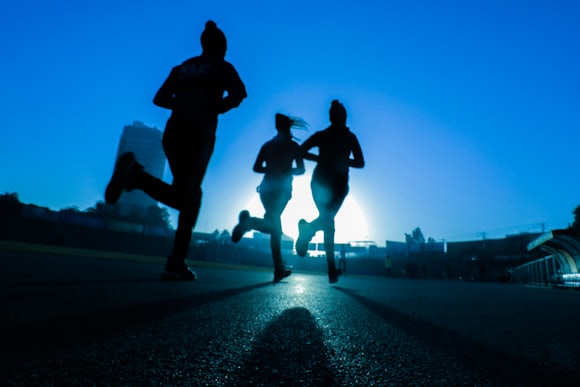 Active person running outdoors in natural light